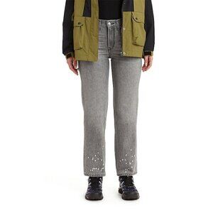 Levi's Low Pro Straight Gray / Faded Black Denim Jeans, Size 29 NWT